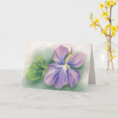 De violette Verjaardag van de Pastelkleur van de Kaart (Gele Bloem)