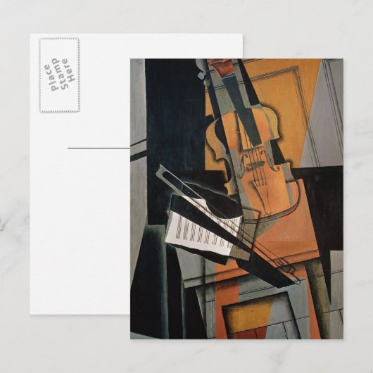 De Violin, 1916 Briefkaart (Voorkant / Achterkant)