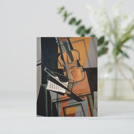 De Violin, 1916 Briefkaart (Staand voorkant)