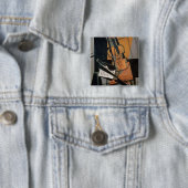 De Violin, 1916 Vierkante Button 5,1 Cm (In situ)