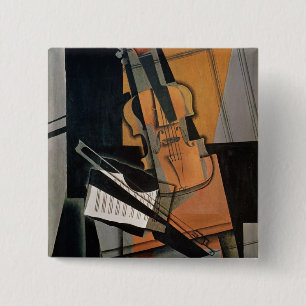 De Violin, 1916 Vierkante Button 5,1 Cm