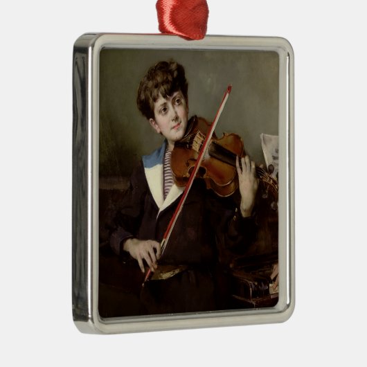 De violist metalen ornament (Rechts)