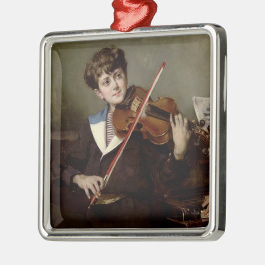 De violist metalen ornament (Links)
