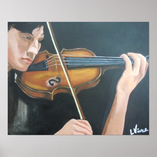 De violist (schilderen) poster (Voorkant)