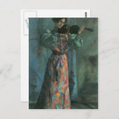 De violist speler van Lovis Corinth Briefkaart (Voorkant / Achterkant)