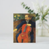 De violoncellist Schneklud | Paul Gauguin Briefkaart (Staand voorkant)