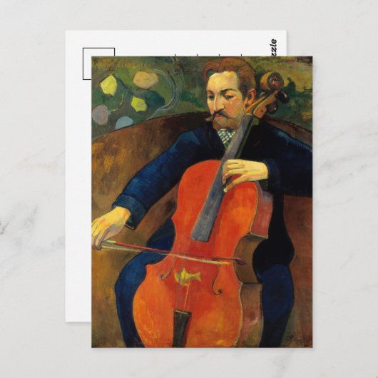 De violoncellist Schneklud | Paul Gauguin Briefkaart (Voorkant / Achterkant)