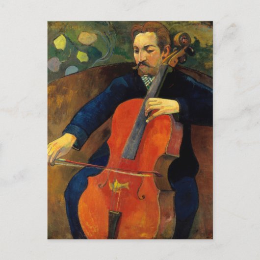 De violoncellist Schneklud | Paul Gauguin Briefkaart (Voorkant)