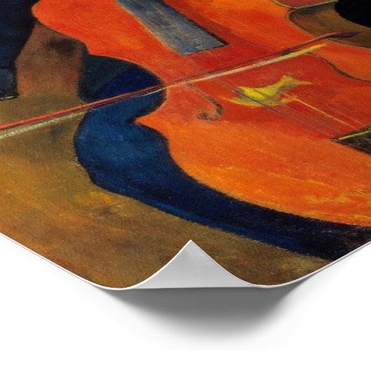De violoncellist Schneklud | Paul Gauguin Poster (Hoek)