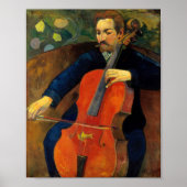 De violoncellist Schneklud | Paul Gauguin Poster (Voorkant)
