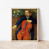 De violoncellist Schneklud | Paul Gauguin Poster