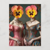 De Viooltjes Hoofd Vrouwen Briefkaart (Voorkant)