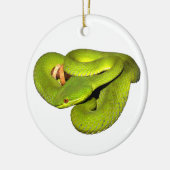 De viper met witte uitsteeksel keramisch ornament (Links)