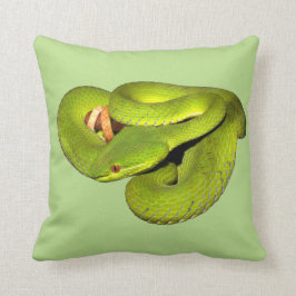 De viper met witte uitsteeksel kussen