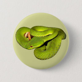 De viper met witte uitsteeksel ronde button 5,7 cm