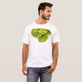 De viper met witte uitsteeksel t-shirt (Voorkant volledig)