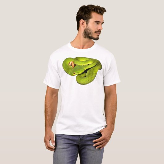 De viper met witte uitsteeksel t-shirt (Voorkant volledig)