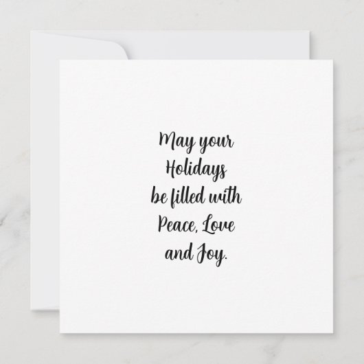 De "Virgin Holiday"-Kaart Kaart (Achterkant)