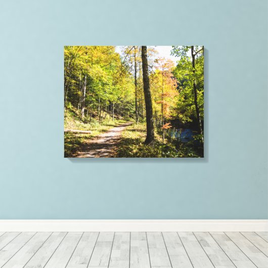 De Virginia Creeper Trail Canvas Afdruk (Insitu (Houten vloer))