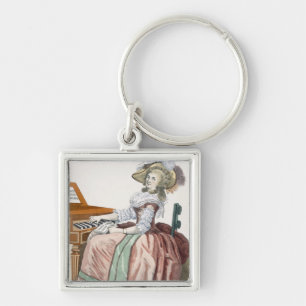 De Virtuosa in een Dress 'a l'Anglaise' met een Ma Sleutelhanger
