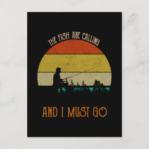 De vis belt en ik moet gaan briefkaart