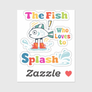 De vis die graag spettert sticker