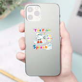 De vis die graag spettert sticker (Telefoon)