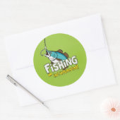 De vis die niet geïnteresseerd is in Vist Ronde Sticker (Envelop)