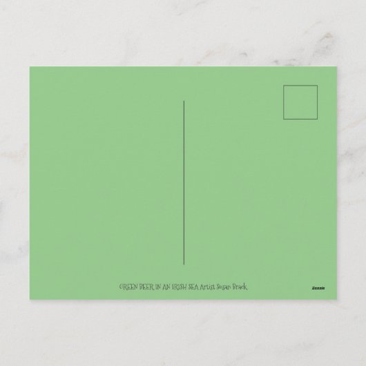 DE VIS- EN OCTOPUSCHEERS VAN Sint-PADDY NAAR GROEN Feestdagenkaart (Achterkant)