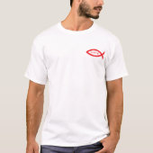 De vis is rood t-shirt (Voorkant)