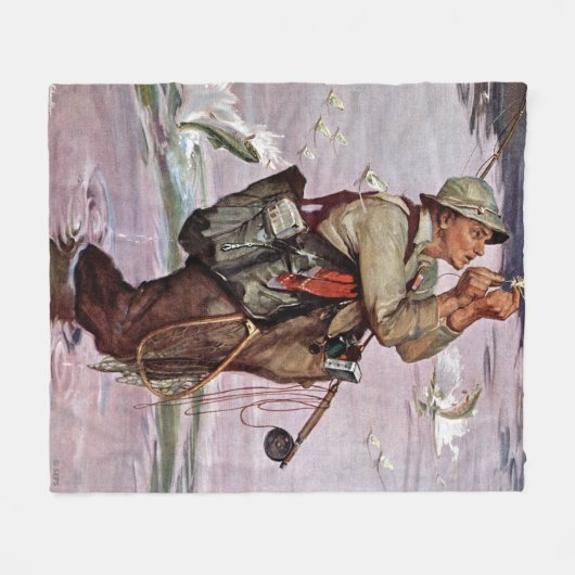 De vis pompt. fleece deken (Voorkant (Horizontaal))