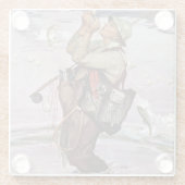 De vis pompt. glazen onderzetter (Achterkant)