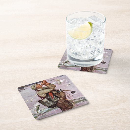 De vis pompt. kartonnen onderzetters (Insitu)