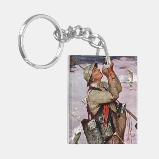 De vis pompt. sleutelhanger (Voorkant Links)