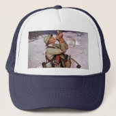 De vis pompt. trucker pet (Voorkant)