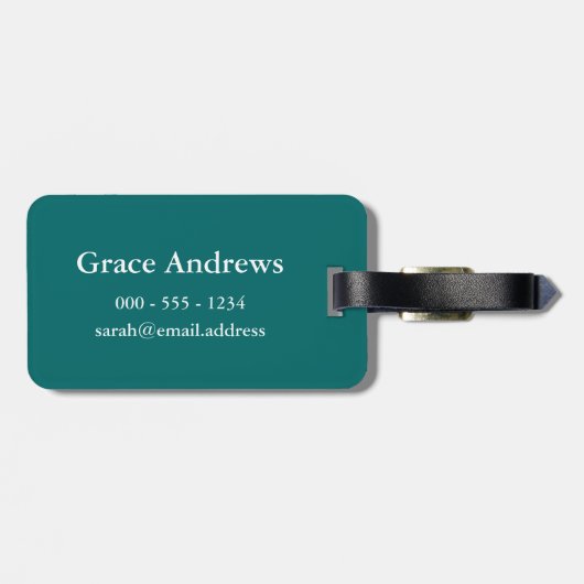 De visgroothandelaar bagagelabel (Achterkant horizontaal)