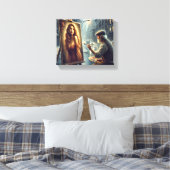 De visie van de kunstenaar: schoonheid tot leven b canvas afdruk (Insitu (Slaapkamer))