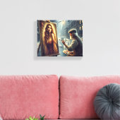 De visie van de kunstenaar: schoonheid tot leven b canvas afdruk (Insitu (Woonkamer))