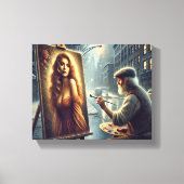 De visie van de kunstenaar: schoonheid tot leven b canvas afdruk (Voorkant)