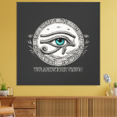 De Visie van de Voorouder | Oog van Horus Canvas Afdruk (Insitu (Woonkamer))