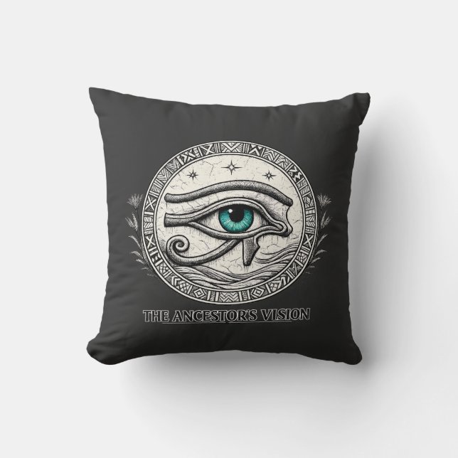 De Visie van de Voorouder | Oog van Horus Kussen (Voorkant)