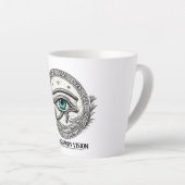 De Visie van de Voorouder | Oog van Horus Latte Mok (Rechterhoek)