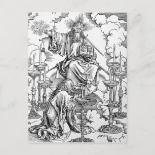 De visie van de zeven kaarsenlokken briefkaart