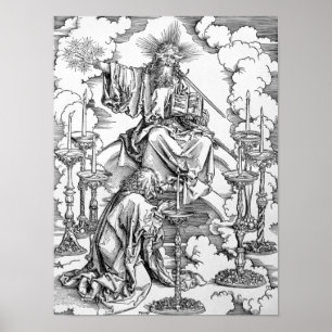 De visie van de zeven kaarsenlokken poster