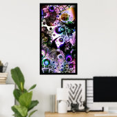 De visie van een oneindig universum in een finite  poster (Thuiskantoor)