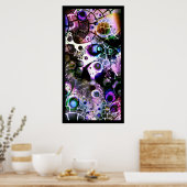 De visie van een oneindig universum in een finite  poster (Keuken)