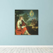 De visie van John de Evangelist op Patmos Canvas Afdruk (Insitu (Houten vloer))