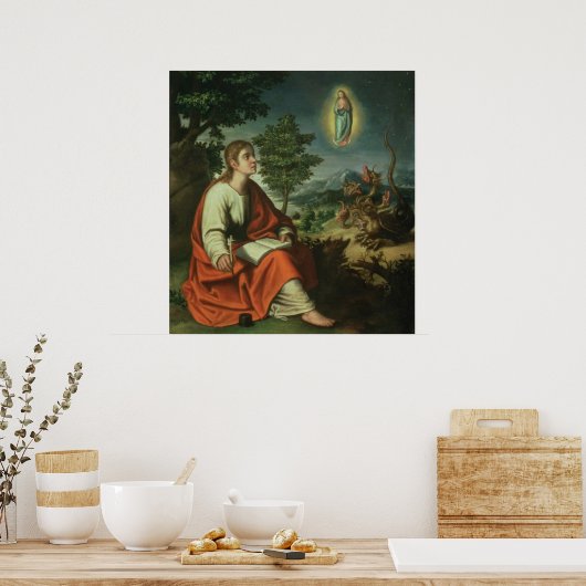 De visie van John de Evangelist op Patmos Poster (Keuken)