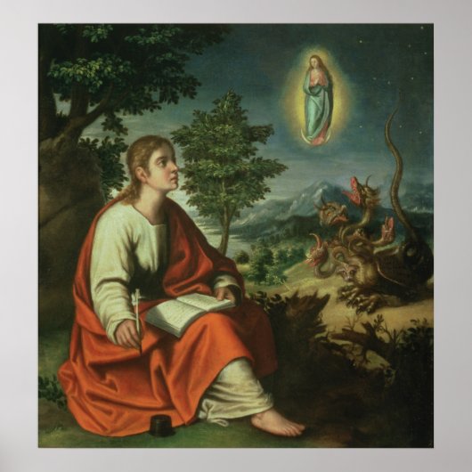 De visie van John de Evangelist op Patmos Poster (Voorkant)