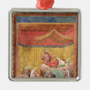 De visie van paus Gregory IX 1297-99 Metalen Ornament